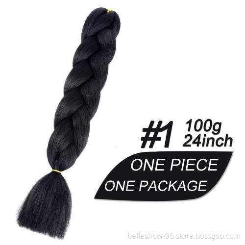 Hot sell  hair weaving  Synthetic Ombre Braiding Hair Jumbo Box Braids for Making Small Twist jumbo braiding hair
